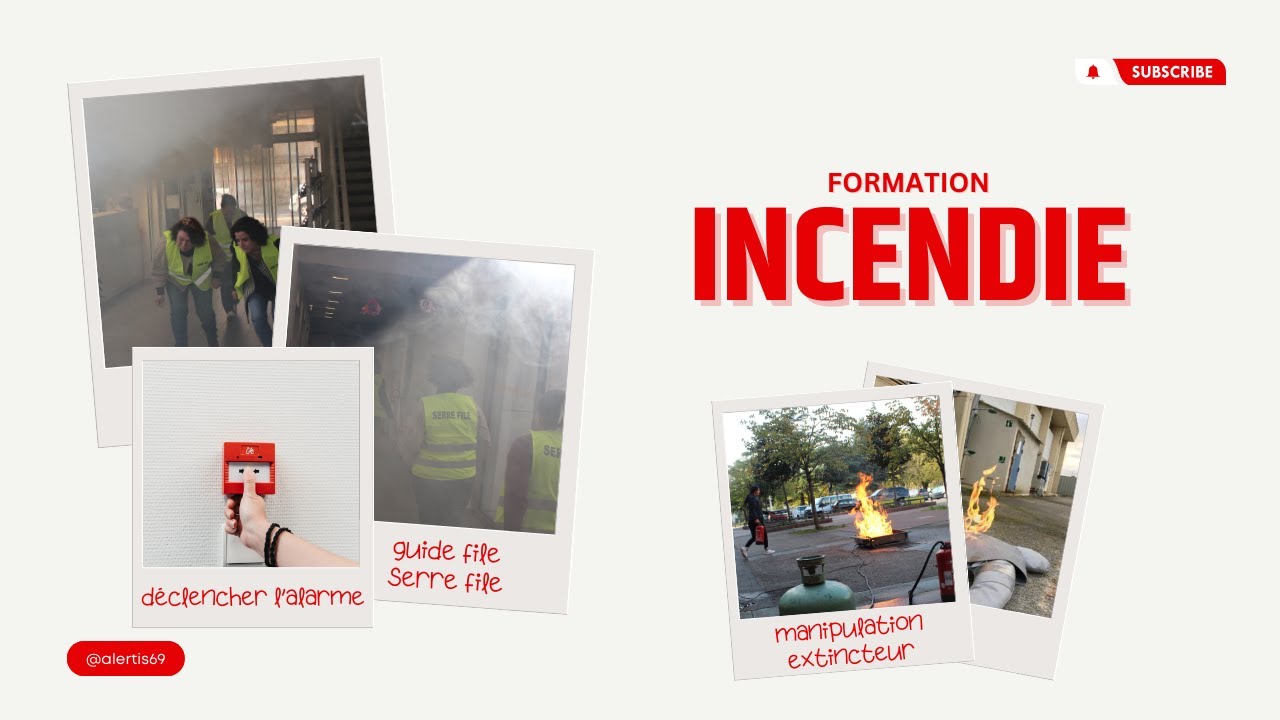 Formation incendie et évacuation: déclencher l'alarme, manipulation extincteur, guide et serre file