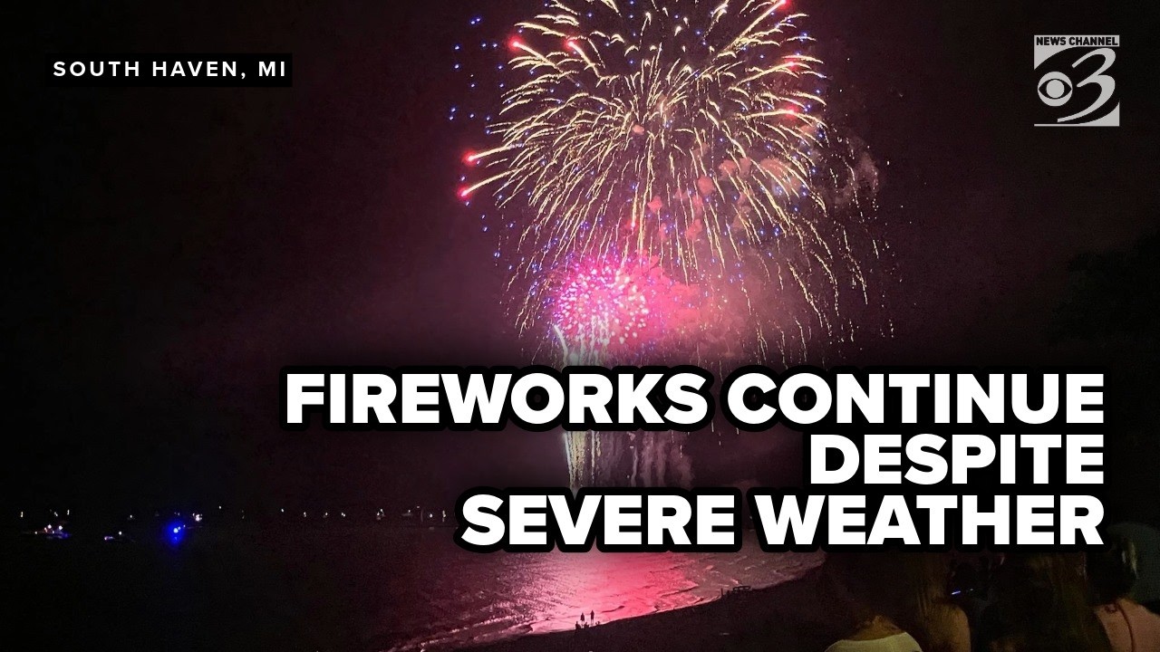 South Haven's Light Up the Lake fireworks continue despite heavy rain