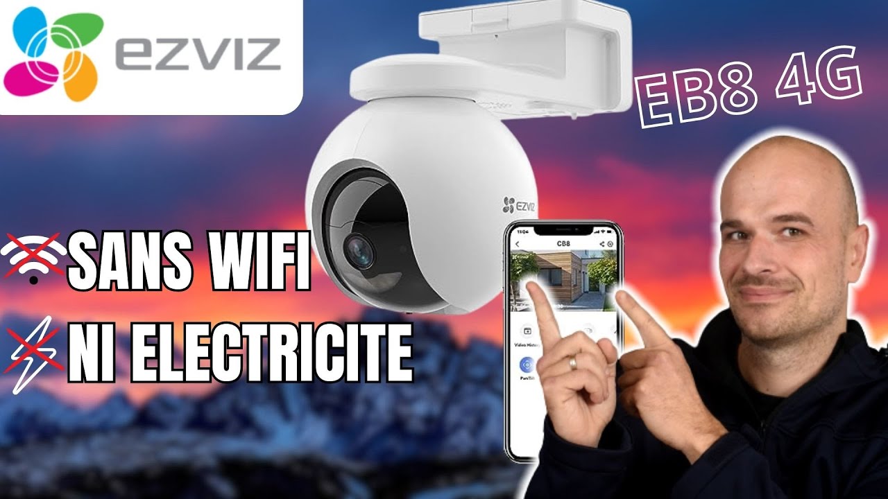 Cette CAMERA n'a ni besoin de wifi ni de prise de courant ! (Se recharge) (EZVIZ EB8 4G)