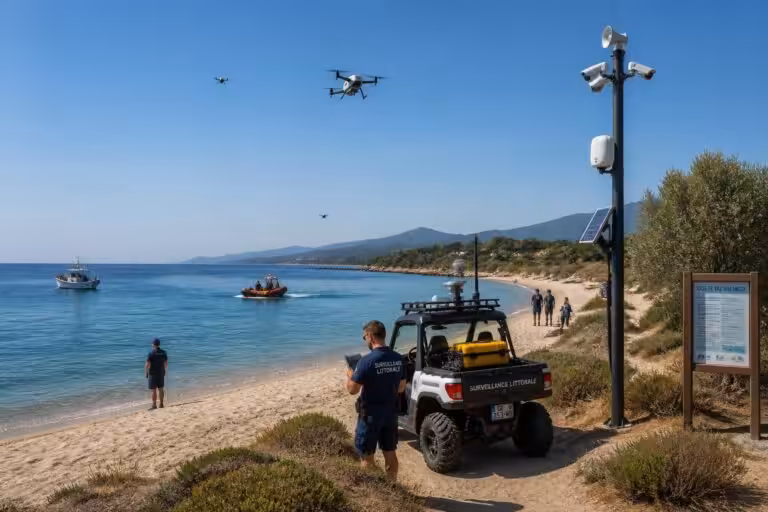 améliorez la sécurité et la gestion des plages et du littoral du golfe du valinco grâce à des solutions avancées d’optimisation de la surveillance.