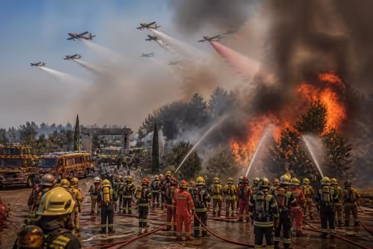 un feu majeur à carcassonne mobilise 13 avions, 240 pompiers au sol et entraîne l'évacuation du parc australien pour protéger les habitants et limiter les dégâts.